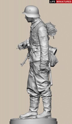 画像10: ライフミニチュア[LM-20002]1/10(200mm) WWII ドイツ ポトー迎撃戦 ハンセン戦闘団の分隊長 バルジの戦い1944(100個限定)