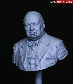 画像2: ライフミニチュア[LM-B005] 1/10 「決して降伏はしない」ウィンストン・チャーチル