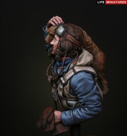 画像3: ライフミニチュア[LM-B009] 1/10 犬と戯れる英空軍パイロット バトルオブブリテン1940年