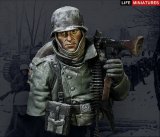 ライフミニチュア[LM-B018] 1/10 冬将軍に晒される独軍MG34射撃手 モスクワ郊外1941年