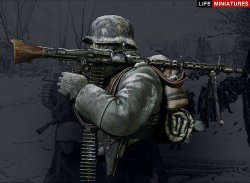 画像3: ライフミニチュア[LM-B018] 1/10 冬将軍に晒される独軍MG34射撃手 モスクワ郊外1941年