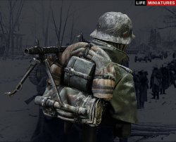 画像6: ライフミニチュア[LM-B018] 1/10 冬将軍に晒される独軍MG34射撃手 モスクワ郊外1941年
