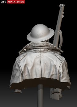 画像16: ライフミニチュア[LM-B025]1/10 ＷＷＩ 胸像 イギリス陸軍「名も無き兵士への手紙」イギリス兵1916年