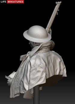 画像15: ライフミニチュア[LM-B025]1/10 ＷＷＩ 胸像 イギリス陸軍「名も無き兵士への手紙」イギリス兵1916年