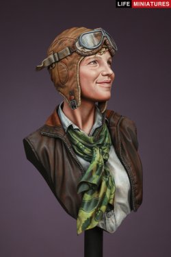 画像10: ライフミニチュア[LM-B026]1/10 胸像 アメリア・イアハート1937 〜大空に限界は無い〜
