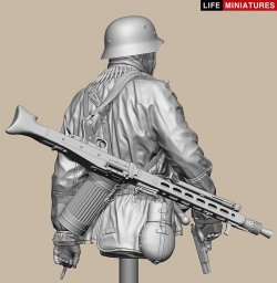 画像5: ライフミニチュア[LM-B030]1/10バスト WWII ドイツ ポトー迎撃戦 ハンセン戦闘団のMG42機銃手 バルジの戦い1944 バストモデル