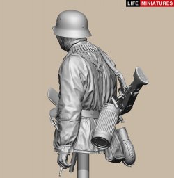 画像7: ライフミニチュア[LM-B030]1/10バスト WWII ドイツ ポトー迎撃戦 ハンセン戦闘団のMG42機銃手 バルジの戦い1944 バストモデル