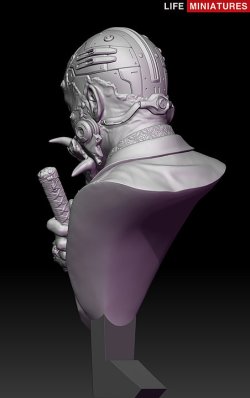 画像5: ライフミニチュア[LM-FUB007]1/10 胸像 サイボーグギャングスター「鬼」