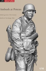 ライフミニチュア[LM-16009]1/16 WWII ドイツ ポトー迎撃戦 ハンセン戦闘団のMG42機銃手 バルジの戦い1944
