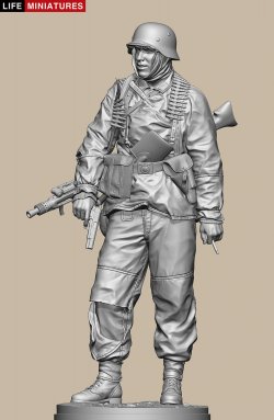 画像4: ライフミニチュア[LM-16009]1/16 WWII ドイツ ポトー迎撃戦 ハンセン戦闘団のMG42機銃手 バルジの戦い1944