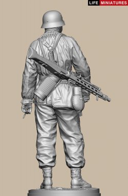画像6: ライフミニチュア[LM-20001]1/10(200mm) WWII ドイツ ポトー迎撃戦 ハンセン戦闘団のMG42機銃手 バルジの戦い1944(100個限定)