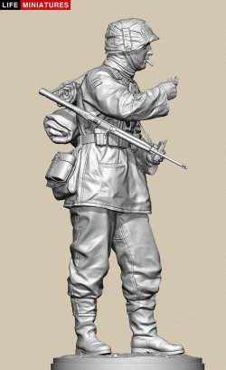画像3: ライフミニチュア[LM-20003]1/10(200mm) WWII ドイツ ポトー迎撃戦 ハンセン戦闘団のM1カービンを持つ小銃手 バルジの戦い1944(100個限定)