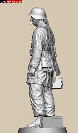 画像5: ライフミニチュア[LM-20005]1/10(180mm) WWII ドイツ ポトー迎撃戦 ハンセン戦闘団の降下猟兵弾薬手 アルデンヌ1944年12月18日(100個限定)