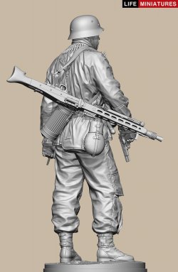 画像7: ライフミニチュア[LM-35006]1/35 WWII ドイツ ポトー迎撃戦 ハンセン戦闘団のMG42機銃手 バルジの戦い1944