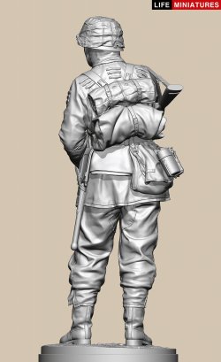 画像5: ライフミニチュア[LM-35008]1/35 WWII ドイツ ポトー迎撃戦 ハンセン戦闘団のM1カービンを持つ小銃手 バルジの戦い1944