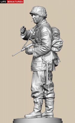 画像7: ライフミニチュア[LM-35008]1/35 WWII ドイツ ポトー迎撃戦 ハンセン戦闘団のM1カービンを持つ小銃手 バルジの戦い1944