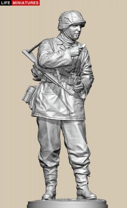 画像10: ライフミニチュア[LM-35008]1/35 WWII ドイツ ポトー迎撃戦 ハンセン戦闘団のM1カービンを持つ小銃手 バルジの戦い1944