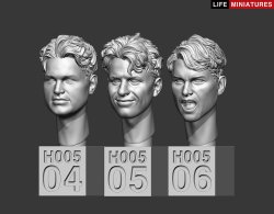 画像7: ライフミニチュア[LM-35H005]1/35 汎用 無帽スペアヘッドセットNo.2(6個入)