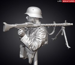 画像16: ライフミニチュア[LM-B028]1/10 胸像 WWII ドイツ国防軍 MG34機関銃手 フランス1940