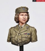 ライフミニチュア[LM-B029]1/10 胸像 WWII イギリス 補助地方義勇軍 エリザベス・ウィンザー2級准大尉 1945年