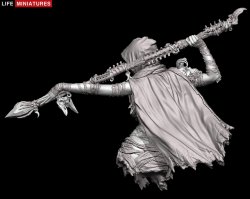 画像16: ライフミニチュア[LM-FUB009]1/12 胸像 ネクロマンサー「ザライヤ」(バストモデル)