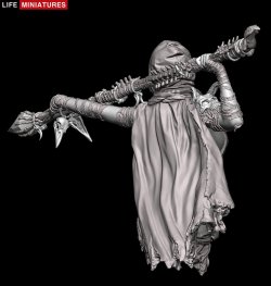 画像17: ライフミニチュア[LM-FUB009]1/12 胸像 ネクロマンサー「ザライヤ」(バストモデル)