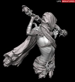 画像18: ライフミニチュア[LM-FUB009]1/12 胸像 ネクロマンサー「ザライヤ」(バストモデル)