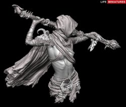 画像19: ライフミニチュア[LM-FUB009]1/12 胸像 ネクロマンサー「ザライヤ」(バストモデル)