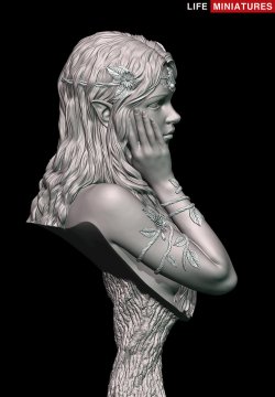 画像7: ライフミニチュア[LM-FUB010]1/10 胸像 森のヒーラー「エイヴァリン」(バストモデル)