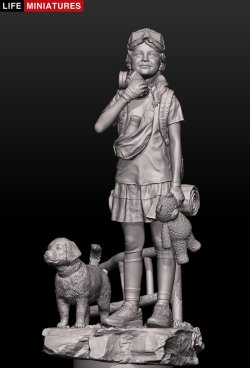 画像14: ライフミニチュア[LM-FUS004]1/20 深呼吸する少女〜パンデミックの終焉(90mm)