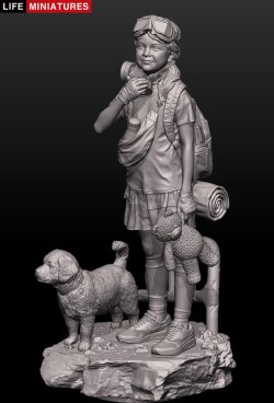 画像15: ライフミニチュア[LM-FUS004]1/20 深呼吸する少女〜パンデミックの終焉(90mm)