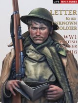 ライフミニチュア[LM-B025]1/10 ＷＷＩ 胸像 イギリス陸軍「名も無き兵士への手紙」イギリス兵1916年