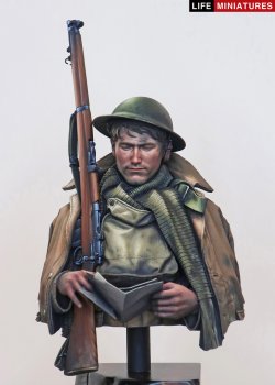 画像2: ライフミニチュア[LM-B025]1/10 ＷＷＩ 胸像 イギリス陸軍「名も無き兵士への手紙」イギリス兵1916年