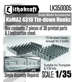画像1: Lithokraft（リソクラフト）[LK350005]1/35 現用 露/ソ KamAZ-4310トラック用タイダウンフック(トランペッター/ICM用 72個入)
