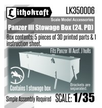 Lithokraft（リソクラフト）[LK350006]1/35 WWII ドイツ III号戦車J型用雑具箱 第24装甲師団バージョン