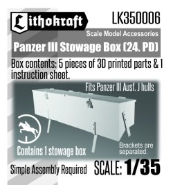 画像1: Lithokraft（リソクラフト）[LK350006]1/35 WWII ドイツ III号戦車J型用雑具箱 第24装甲師団バージョン