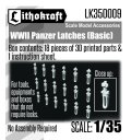Lithokraft（リソクラフト）[LK350009]1/35 WWII ドイツ 戦車用ラッチ 標準タイプ  (18個入)