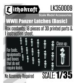 Lithokraft（リソクラフト）[LK350009]1/35 WWII ドイツ 戦車用ラッチ 標準タイプ  (18個入)