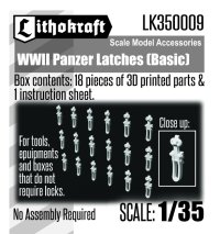 Lithokraft（リソクラフト）[LK350009]1/35 WWII ドイツ 戦車用ラッチ 標準タイプ  (18個入)