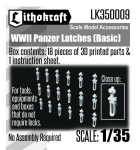 画像1: Lithokraft（リソクラフト）[LK350009]1/35 WWII ドイツ 戦車用ラッチ 標準タイプ  (18個入) (1)