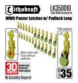 Lithokraft（リソクラフト）[LK350010]1/35 WWII ドイツ 戦車用ラッチ パッドロックループ付  (24個入)