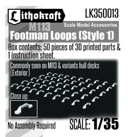 画像1: Lithokraft（リソクラフト）[LK350013]1/35 現用 アメリカ M113装甲兵員輸送車用フットマンループ スタイル1  (50個入)