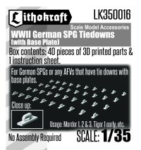 Lithokraft（リソクラフト）[LK350016]1/35 WWII ドイツ 自走砲用タイダウン ベースプレート付  (40個入)