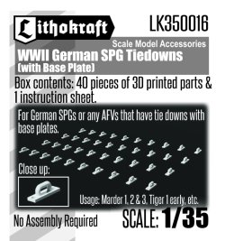 画像1: Lithokraft（リソクラフト）[LK350016]1/35 WWII ドイツ 自走砲用タイダウン ベースプレート付  (40個入)