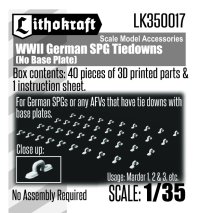 Lithokraft（リソクラフト）[LK350017]1/35 WWII ドイツ 自走砲用タイダウン ベースプレートなし  (40個入)