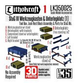 Lithokraft（リソクラフト）[LK350025]1/35 WWII ドイツ III号突撃砲 工具箱&ジャッキ台セット(1)