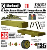 Lithokraft（リソクラフト）[LK350036]1/35 WWII ドイツ III号戦車J/L型用荷物ラック/雑具箱セット 第10装甲師団 バージョン1
