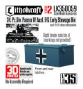Lithokraft（リソクラフト）[LK350059]1/35 WWII ドイツ IV号戦車F型/G型用 荷物ラック/雑具箱 第24装甲師団バージョン2