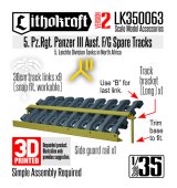 Lithokraft（リソクラフト）[LK350063]1/35 WWII ドイツ III号戦車F型/G型用 予備履帯ラック 第5戦車連隊バージョン2