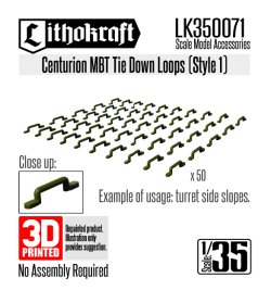 画像1: Lithokraft（リソクラフト）[LK350071]1/35 現用 イギリス センチュリオン主力戦車用タイダウンループ スタイル1(50個入)